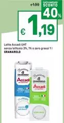 Granarolo - Latte Accadi UHT Senza Lattosio 3%