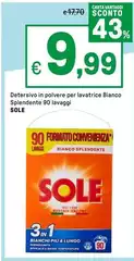 Sole - Detersivo In Polvere Per Lavatrice Bianco Splendente