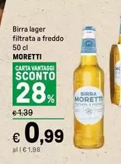 Moretti - Birra Lager Filtrata A Freddo
