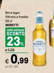 Moretti - Birra Lager Filtrata A Freddo
