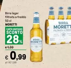 Moretti - Birra Lager Filtrata A Freddo