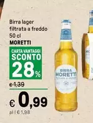 Moretti - Birra Lager Filtrata A Freddo