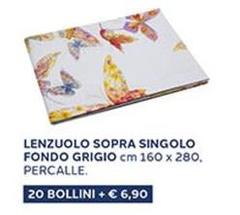 Lenzuolo Sopra Singolo Fondo Grigio