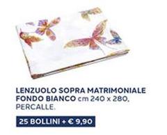 Lenzuolo Sopra Matrimoniale Fondo Bianco