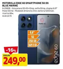Motorola - Edge 60 Smartphone 5G Ds Blue Marine