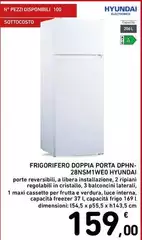 Hyundai - Frigorifero Doppia Porta DPHN-28NSM1WE0