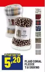 Coral - Plaid Fleece Coral - Plaid Fleece