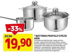 Aida - Batteria Pentole 5 Pezzi Aida - Batteria Pentole 5 Pezzi