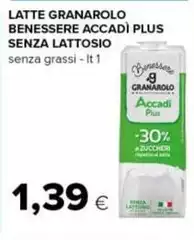 Granarolo - Latte Benessere Accadi Plus Senza Lattosio 