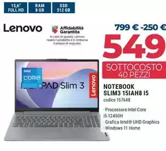 Lenovo - Notebook Slim3 15IAH8 I5 Lenovo - Notebook Slim3 15IAH8 I5