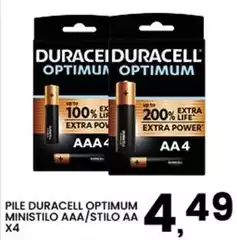 Duracell - Pile Optimum Ministilo Aaa/Silo Aaa