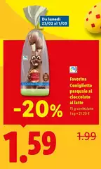 Favorina - Coniglietto Pasquale Al Cioccolato Al Latte Favorina - Coniglietto Pasquale Al Cioccolato Al Latte