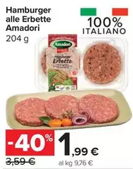 Amadori - Hamburger Alle Erbette