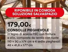 Acacia - Console Pieghevole Acacia - Console Pieghevole