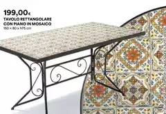 sara - Tavolo Rettangolare Con Piano In Mosaico sara - Tavolo Rettangolare Con Piano In Mosaico