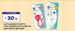 Neo - Clip Salvasucchetto Con Catenella/succhetto Anatomico Baby Neo - Clip Salvasucchetto Con Catenella/succhetto Anatomico Baby