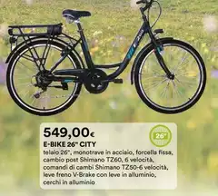 Shimano - E-bike 26" City Shimano - E-bike 26" City