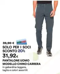 Carrera - Pantalone Uomo Modello Chino Carrera - Pantalone Uomo Modello Chino