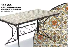 sara - Tavolo Rettangolare Con Piano In Mosaico sara - Tavolo Rettangolare Con Piano In Mosaico