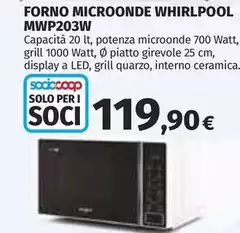 Whirlpool - Forno Microonde MWP203W