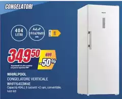 Whirlpool - Congelatore Verticale WHF6403WWE