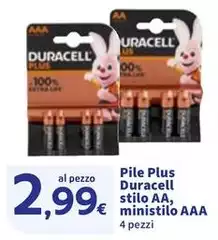 Duracell - Pile Plus  Stilo AA, Ministilo AAA