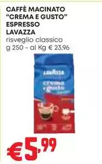 Lavazza - Caffè Macinato "Crema E Gusto" Espresso