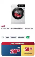 Aeg - Capacità Lavatrice LR6FEBG104