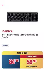 Logitech - Tastiere Gaming Keyboard G413 Se Black