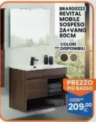 Basso - Revital Mobile Sospeso 2a+vano 80cm