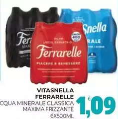 Vitasnella - Ferrarellle Acqua Minerale Classica Maxima Frizzante