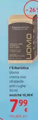 L'Erboristica - Uomo Crema Viso Idratante Anti-Rughe 50 Ml