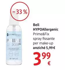 Bell Hypoallergenic - Prime&fix Spray Fissante Per Make-up Bell Hypoallergenic - Prime&fix Spray Fissante Per Make-up