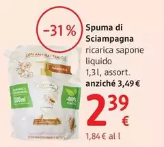 Spuma Di Sciampagna - Ricarica Sapone Liquido  1,3 L, Assort.
