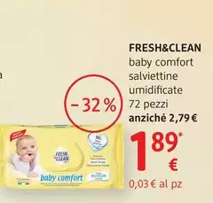 Fresh & Clean Fresh&clean - Baby Comfort Salviettine Umidificate 72 Pezzi