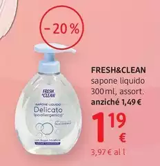 Fresh & Clean - Sapone Liquido 300 Ml, Assort.