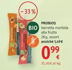 Probios - Barretta Morbida Alla Frutta 28 G, Assort.