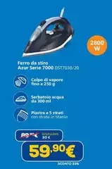 De Longhi - Ferro Da Stiro Azur Serie 7000 DST7030/20 De Longhi - Ferro Da Stiro Azur Serie 7000 DST7030/20