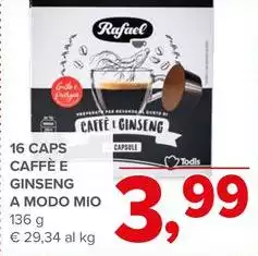 Rafael - 16 Caps Caffè E Ginseng A Modo Mio