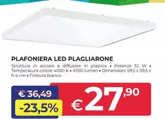 Plafoniera Led Plagliarone Plafoniera Led Plagliarone