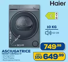 Haier - Asciugatrice HD100-C367GU1-IT Haier - Asciugatrice HD100-C367GU1-IT