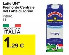 Piemonte - Latte Uht  Centrale Del Latte Di Torino