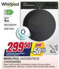 Whirlpool - Asciugatrice CWD95MWBS