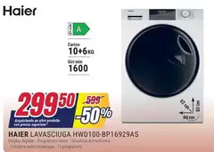 Haier - Lavasciuga Hwd100-bp16929as