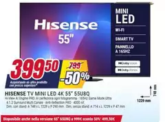 Hisense - Tv Mini Led 4k 55" 55U8Q