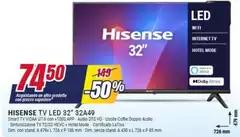 Hisense - Tv Led 32" 32A49