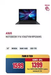 Asus - Notebook V16 V3607vm-rp036ws Asus - Notebook V16 V3607vm-rp036ws