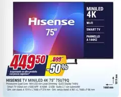 Hisense - Tv Miniled 4k 75" 75U7Q