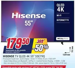 Hisense - TV QLED 4K 55" QLED 4K AMO3 55E79Q