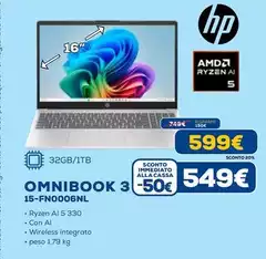 HP - Omnibook 3 15-FN0006NL